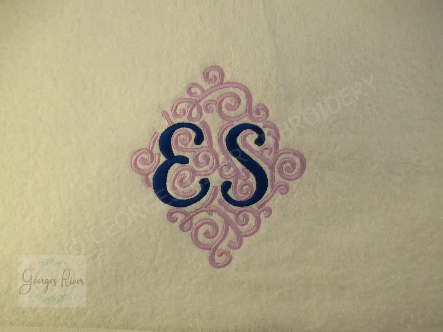 Personalised Monogrammed Bath Towel - Single or Set - Swirl Design 2 Letters - Image 5