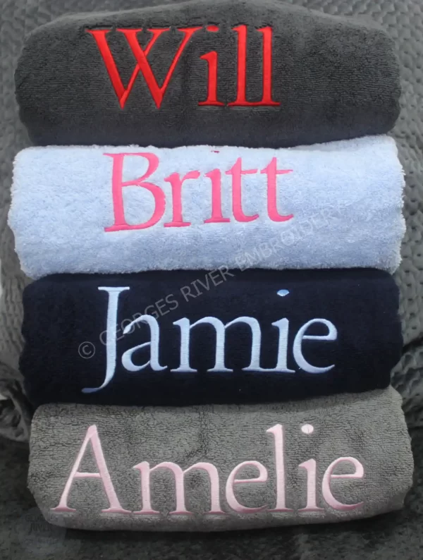 Personalised Embroidered Bath Towel With Name Soft, Long Lasting and