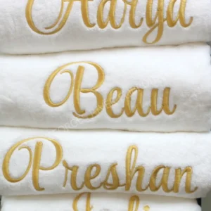 Personalised Embroidered Bath Towel With Name – Soft, Long Lasting and Colour Fast