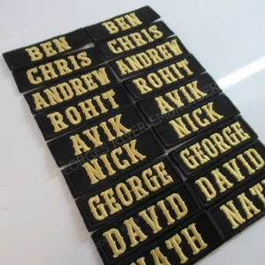 CUSTOM Embroidered Name Patch - Rectangle 6cm