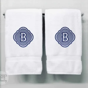 Personalised Monogrammed Bath Towel - Single or Set- Initial