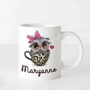 Fun Owl Coffee Mug - Personalised with your name
