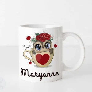 Fun Owl Coffee Mug - Personalised with your name