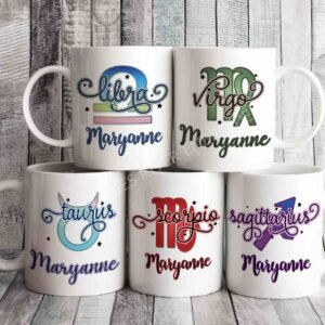 Star Signs of the Zodiac Coffee Mugs - 12 Astrology Designs